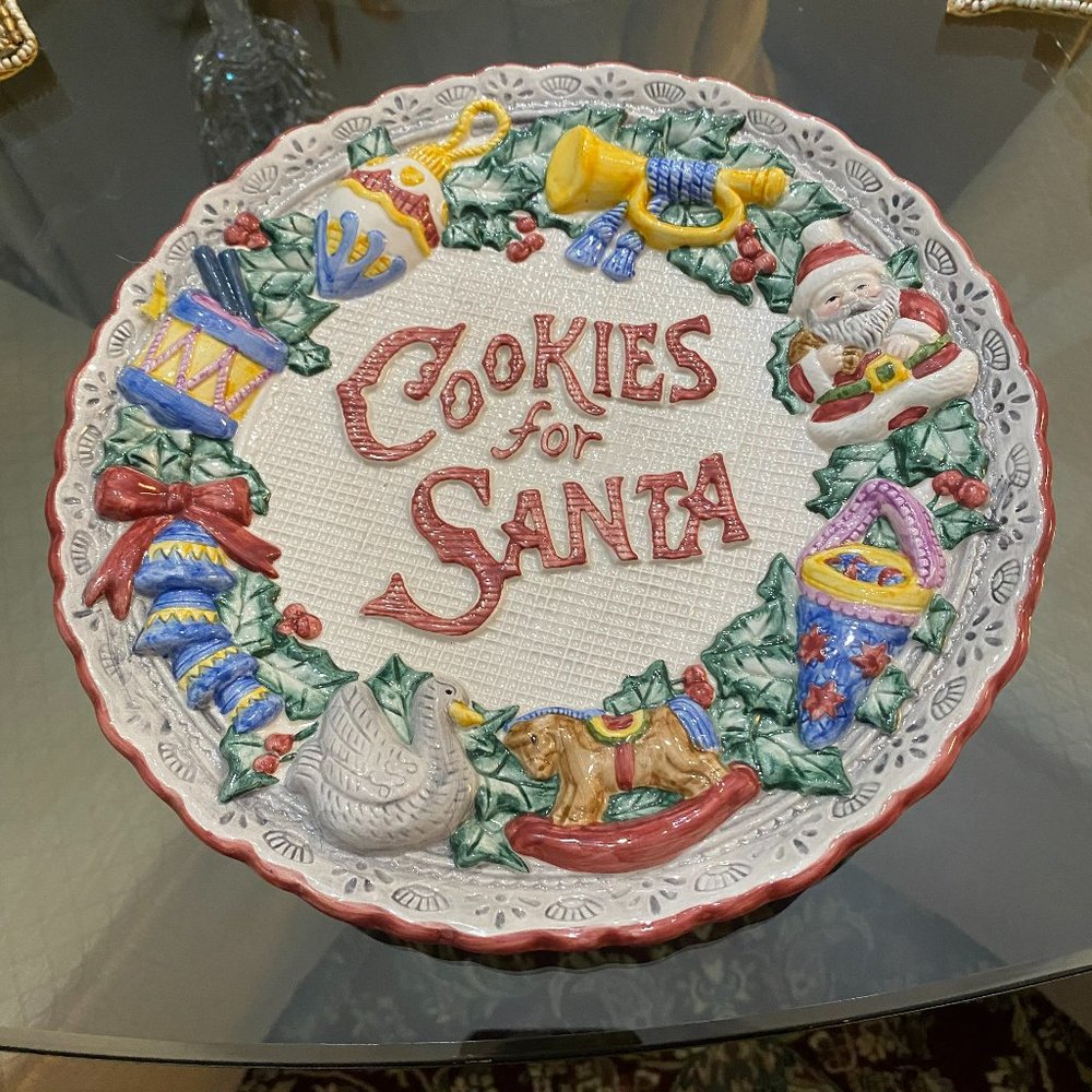 Fitz and Floyd cookies for Santa Plate